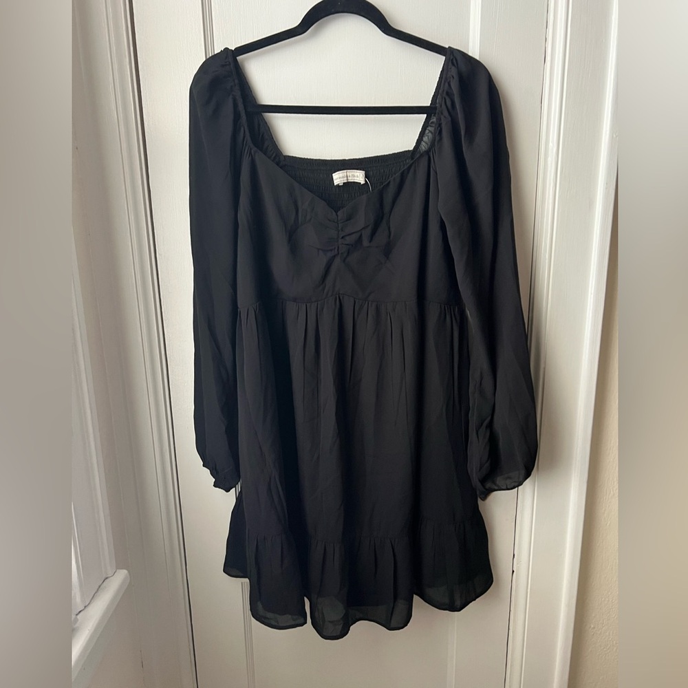 Abercrombie & Fitch Black Midi Dress